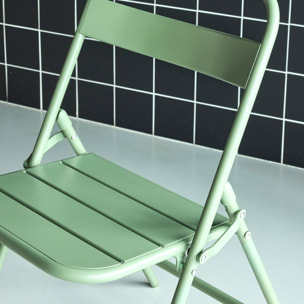 Chaise de jardin pliante acier (lot de 2) AMÉLIA