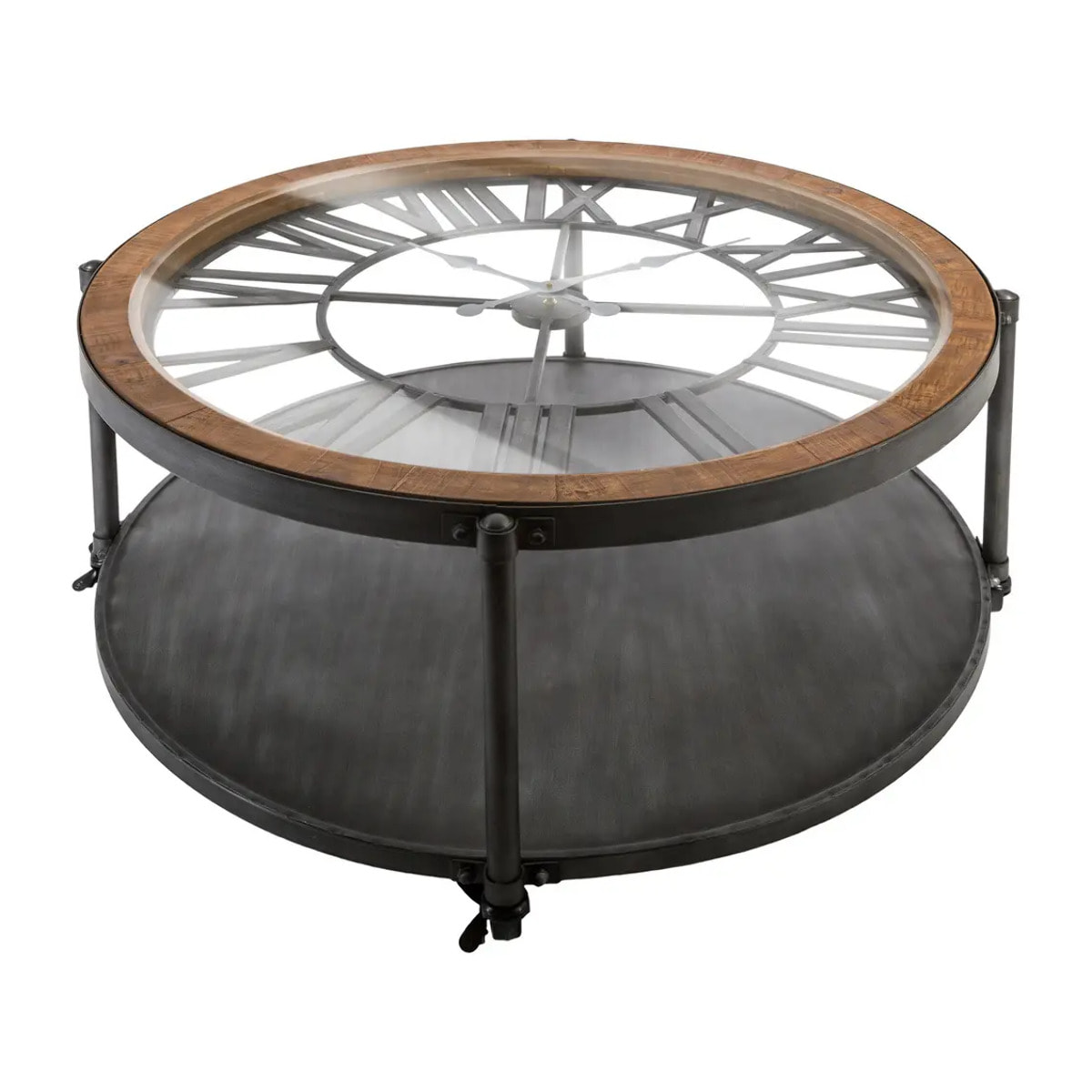Table basse "Chrono" noir D90cm