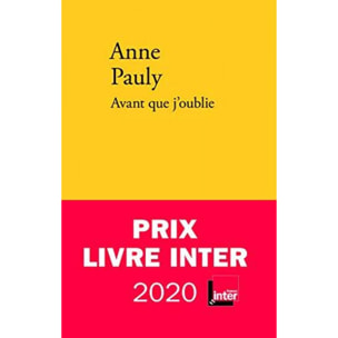 Pauly, Anne | Avant que j'oublie | Livre d'occasion