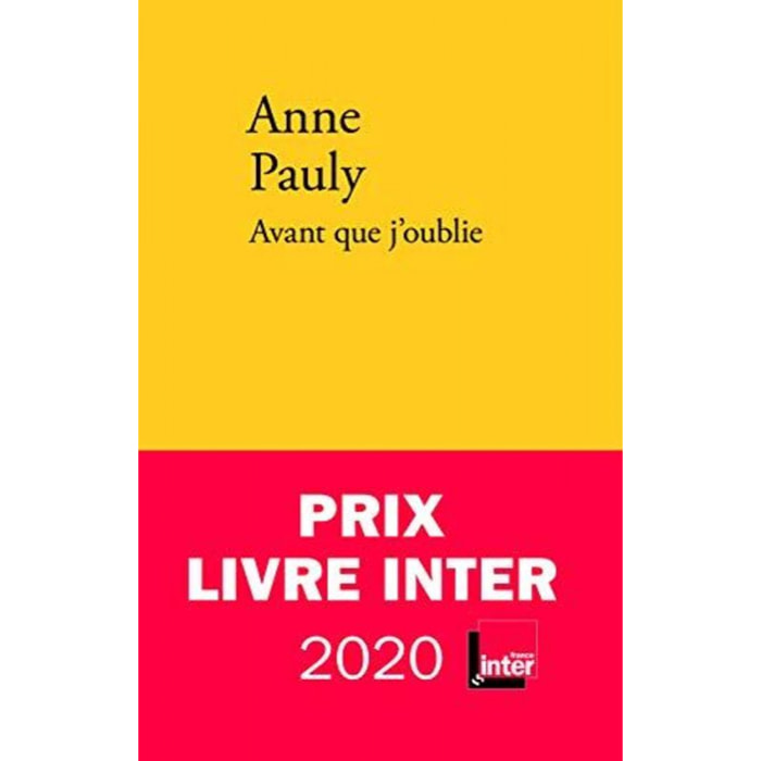 Pauly, Anne | Avant que j'oublie | Livre d'occasion