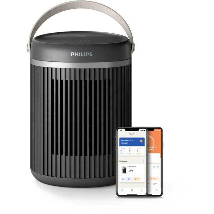 Chauffage soufflant PHILIPS CX3120/01, Chauffage connecté Série 3000 Noir, 1500W