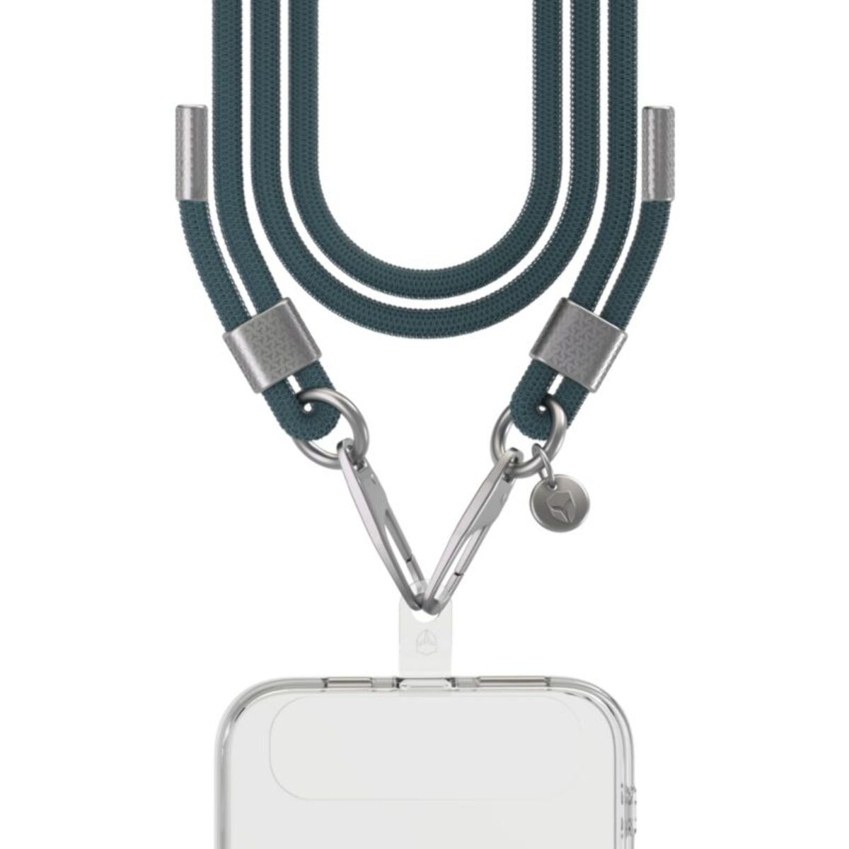 Cordon téléphone FORCE CASE Cordon Verte détails silver