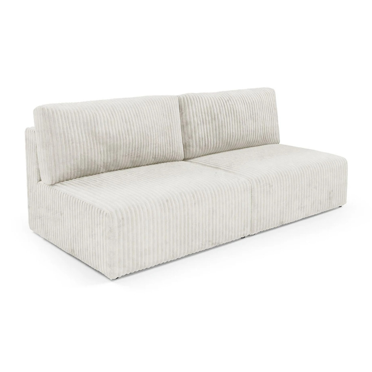 ELIOR - Canapé 3 places convertible en velours beige