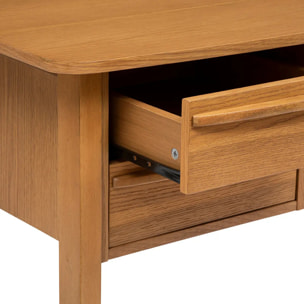 Bureau 2 tiroirs "Oliver" en placage chêne L125cm