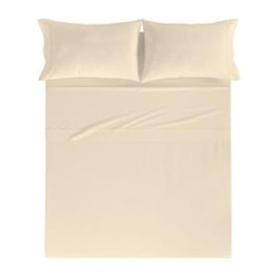 Drap plat PURE en coton percale - crème