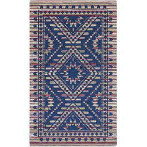 Tappeto Arredo Motivo Tribale Blu