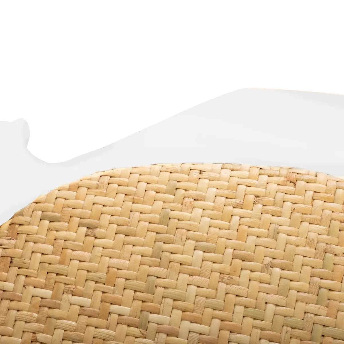 Chaise "Isak" hêtre et cannage blanc