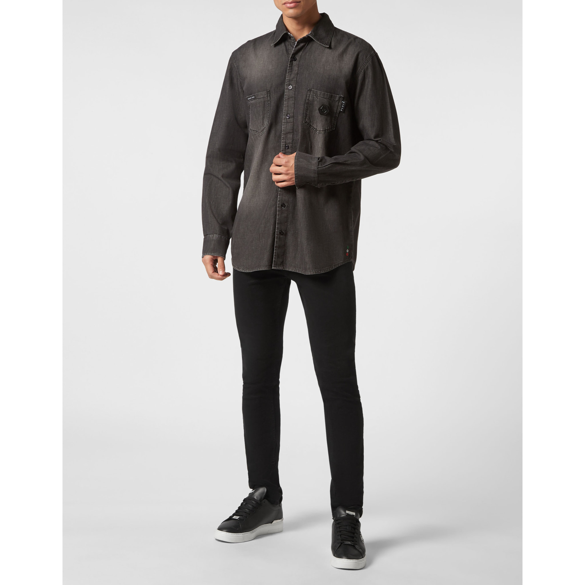 PHILIPP PLEIN Denim Shirt PAISLEY