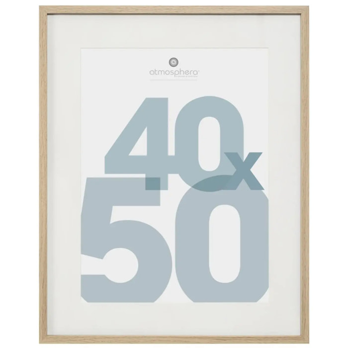 Cadre photo "Manu" - bois et verre - 40x50 cm