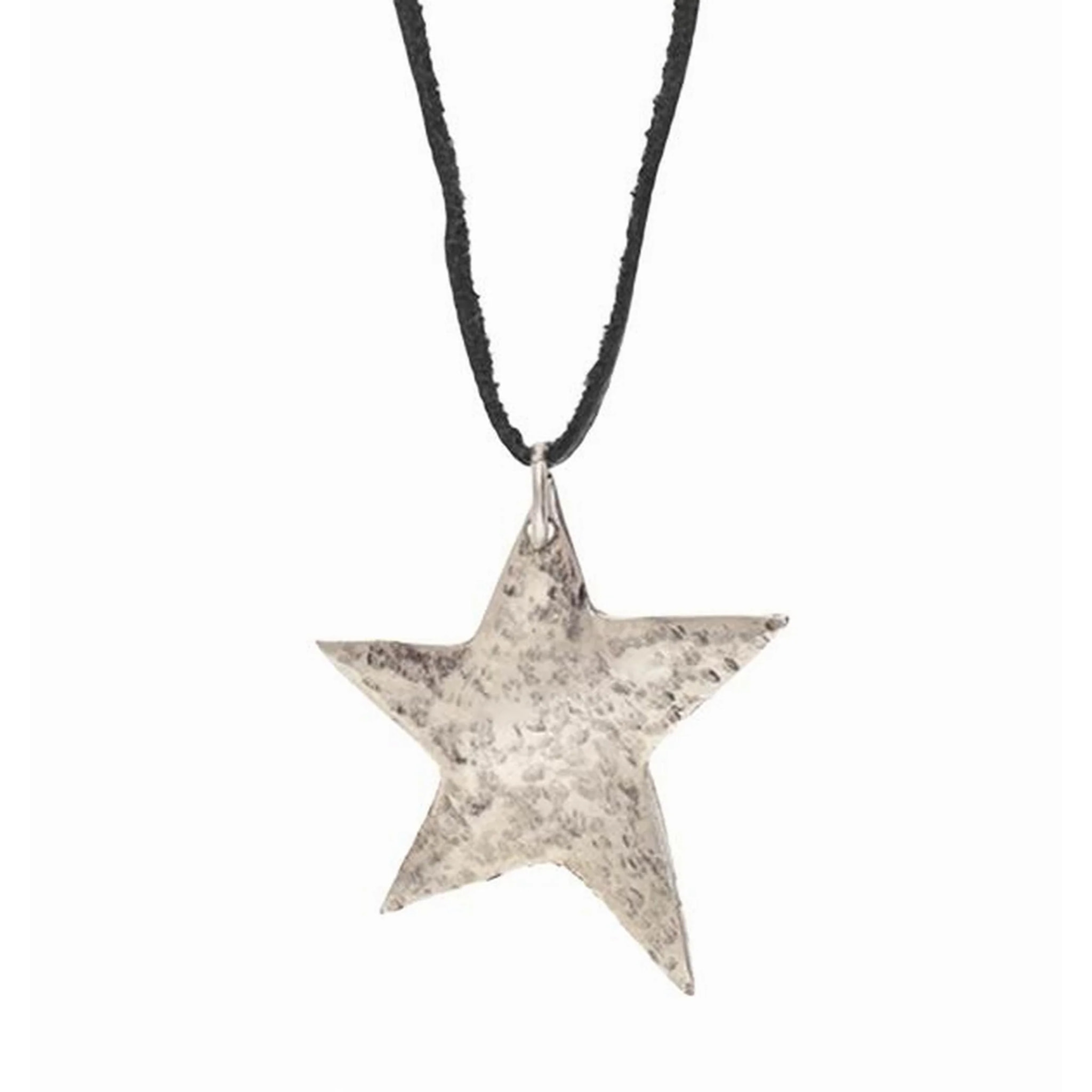 Collar largo Gran estrella plata