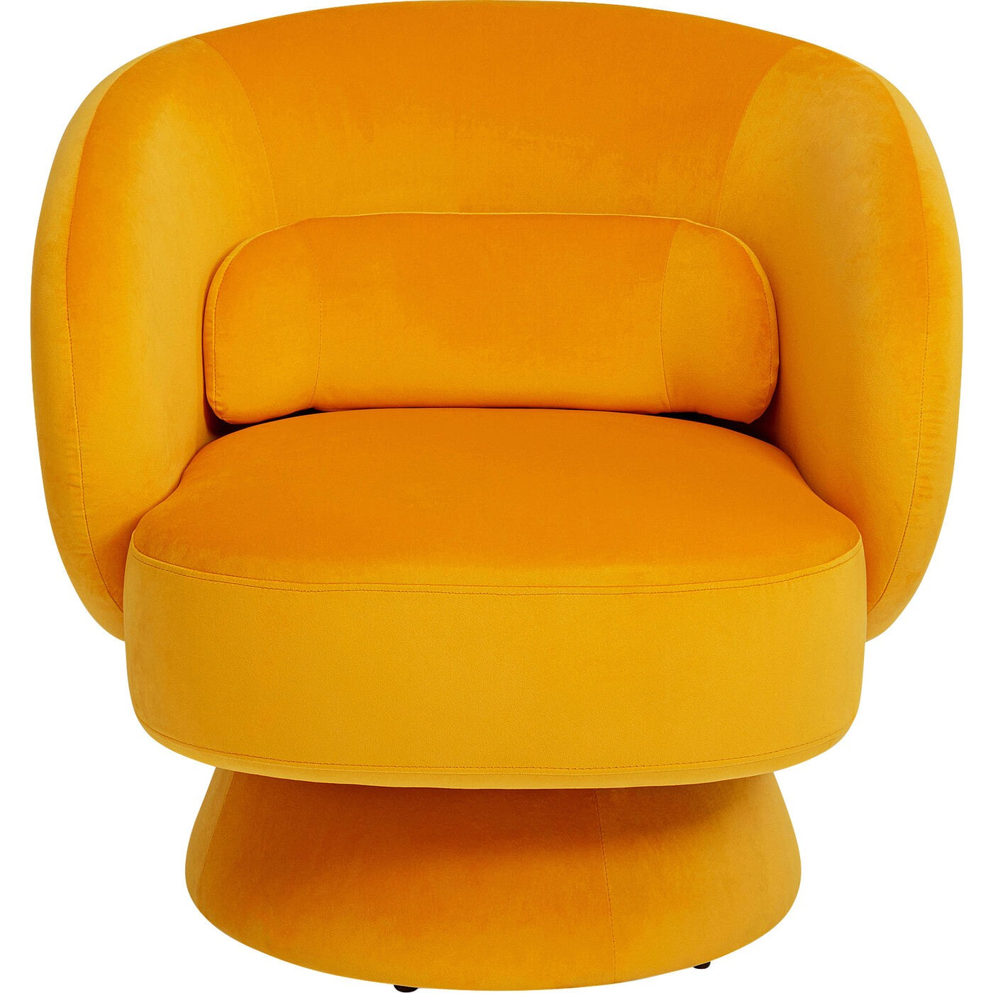 Fauteuil pivotant Orion velours jaune Kare Design