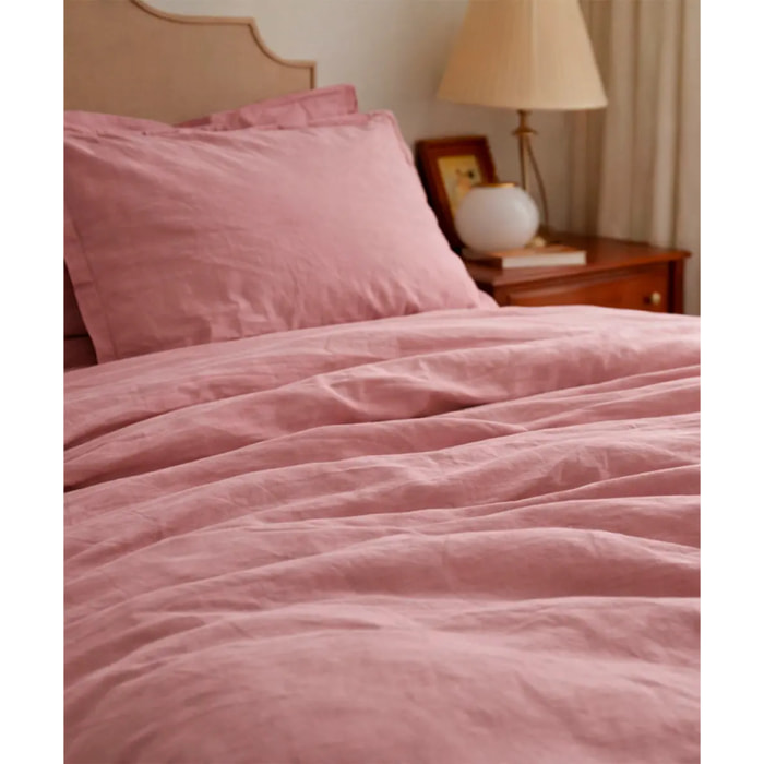 Lenzuolo superiore RASO ROSA tinta unita per letto matrimoniale 100% Raso di Cotone e Made in Italy