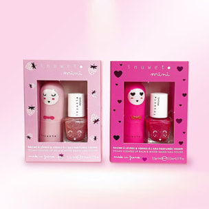 Duo Mini Fraise - Coffret Baume à Lèvres + Mini Vernis à ongles