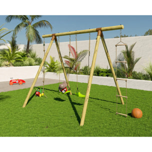 Portique bois 2,30 m Topwood ALTI - 4 enfants