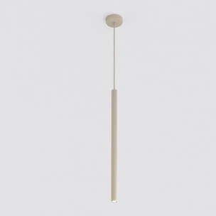 Lampada a sospensione SELTER in acciaio color mokka
