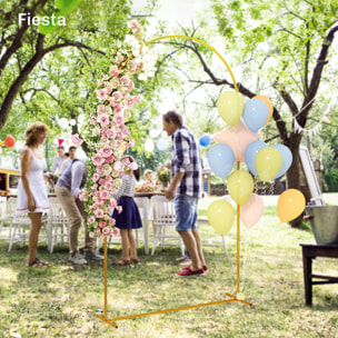 Arco de Jardín de Metal para Rosas Arco de Boda con Recubrimiento en Polvo Resistente a la Intemperie para Plantas Trepadoras para Decoración Patio Terraza 120x40x220 cm Dorado