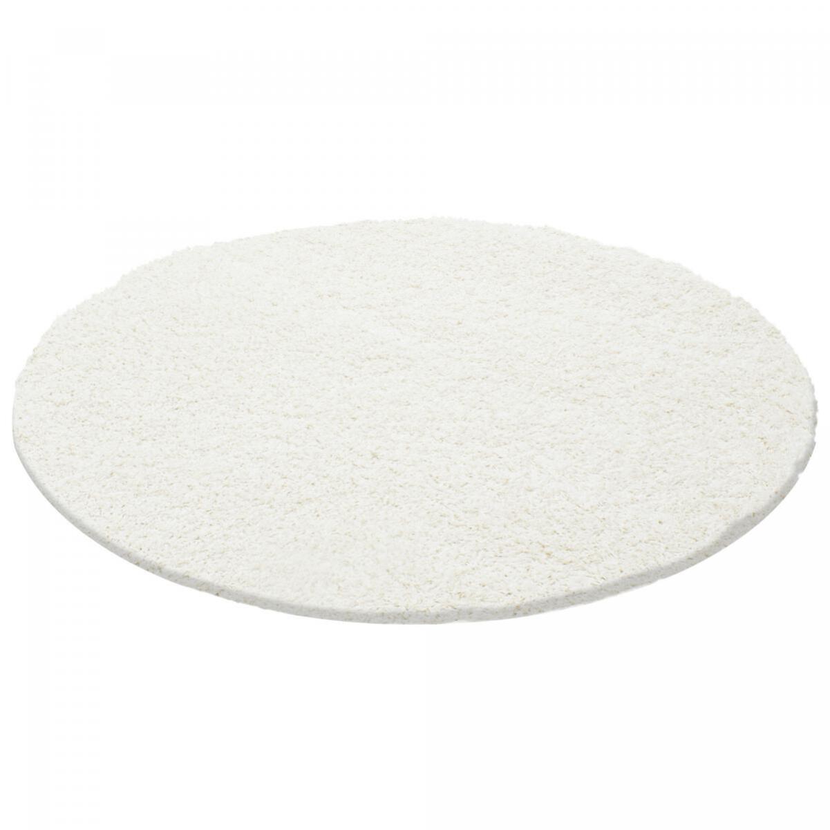 Tapis poils longs shaggy tissé motif uni ROCA