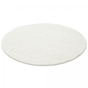 Tapis poils longs shaggy tissé motif uni ROCA