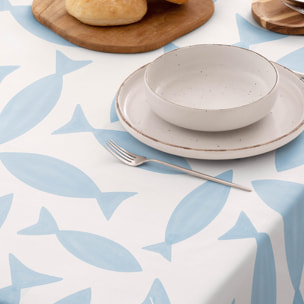Nappe anti-taches NERINA BLEU - en 100 % coton