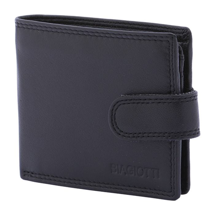 Portafoglio  da uomo In Vera pelle Made in Italy 9x11x2,5 cm