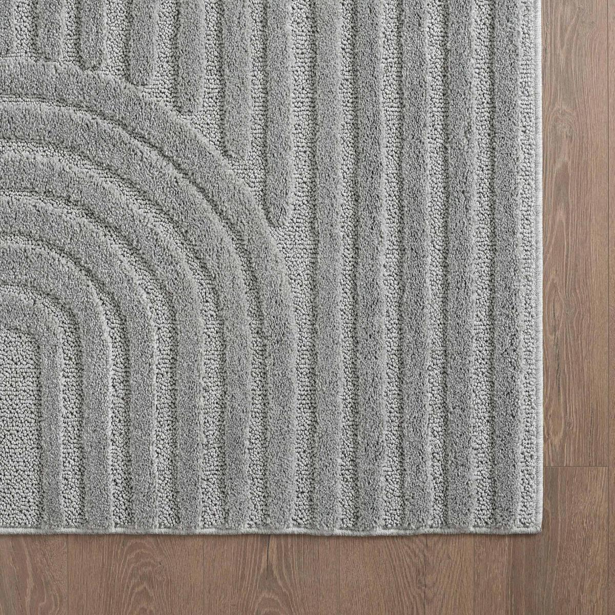 Tapis salon au motif géométrique en relief, moderne et élégant, MANON