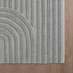 Tapis salon au motif géométrique en relief, moderne et élégant, MANON