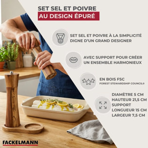 Set moulin à poivre et sel en bois Fackelmann Acacia