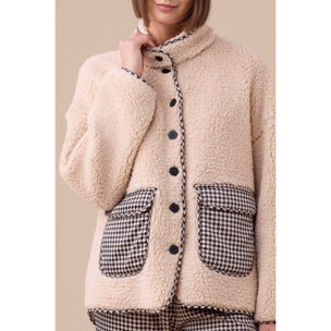 Giacca donna double face in eco-agnellino articolo sheepy Noidinotte
