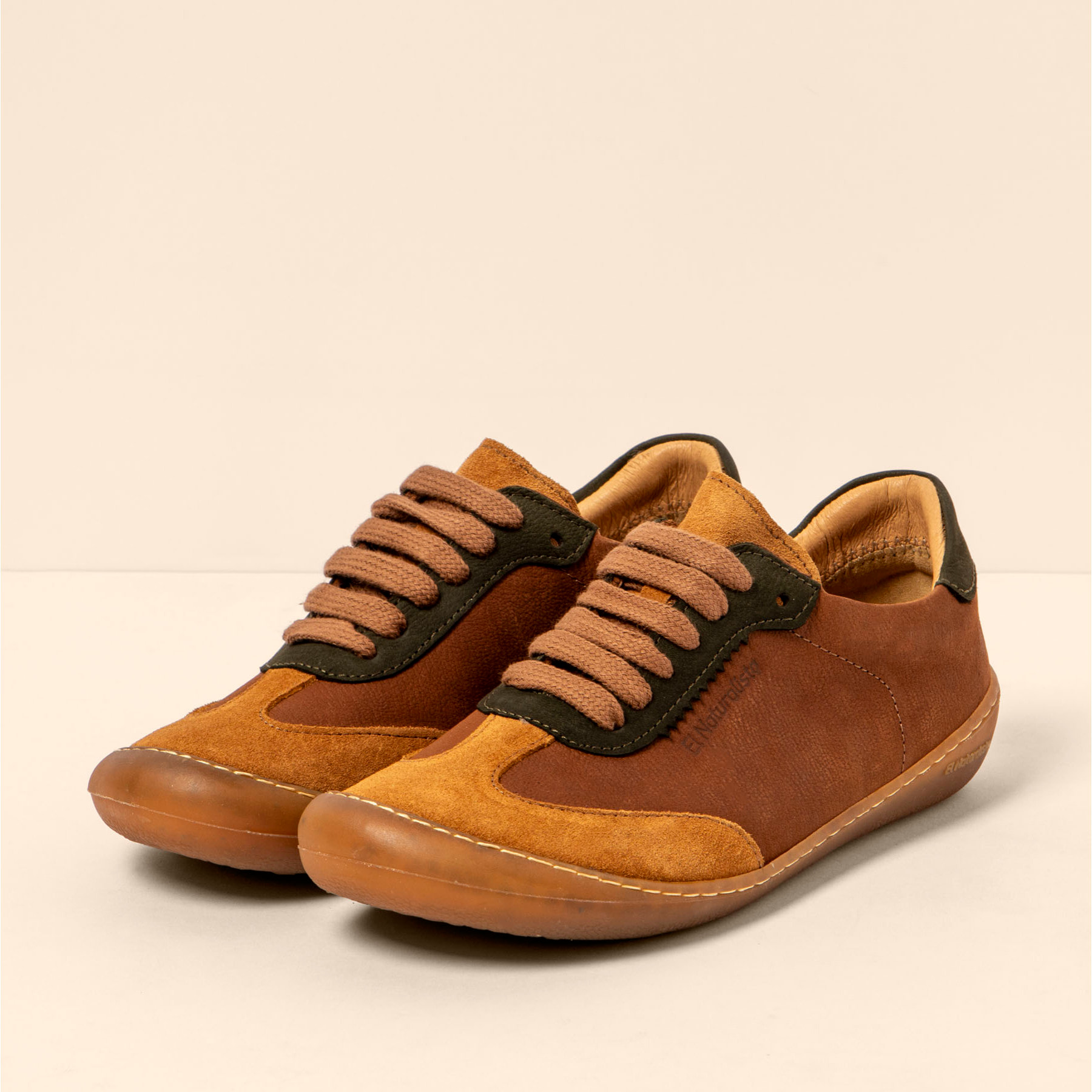 Zapatos N5766 MULTI LEATHER WOOD/PAWIKAN color Wood
