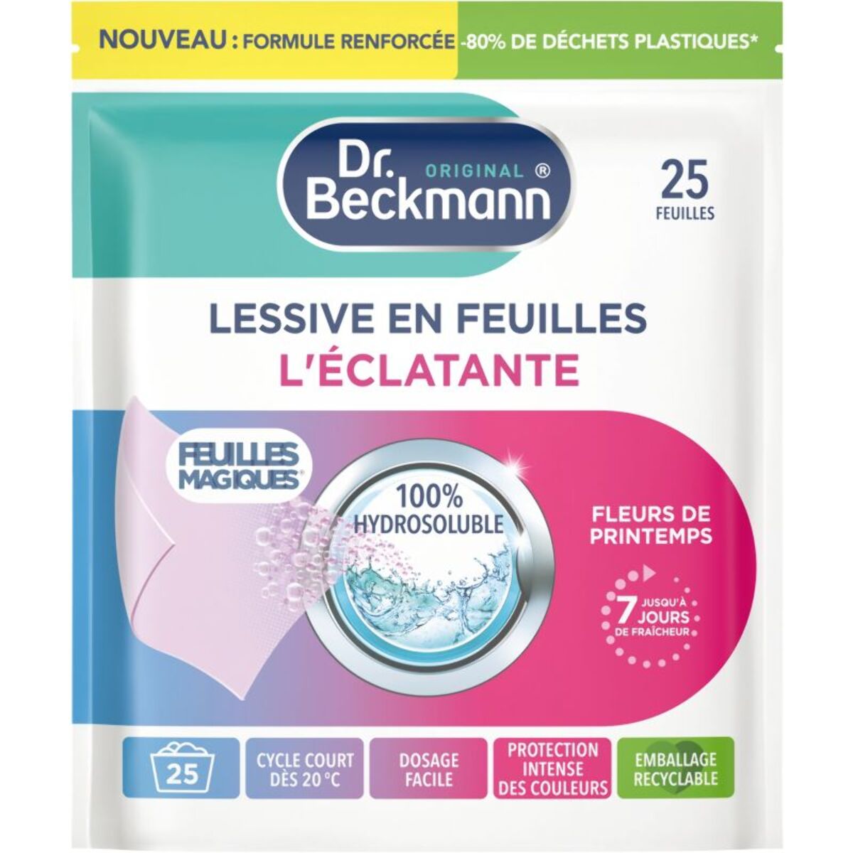 Lessive DR BECKMANN Feuilles Magiques - L'Eclatante x25 lavages