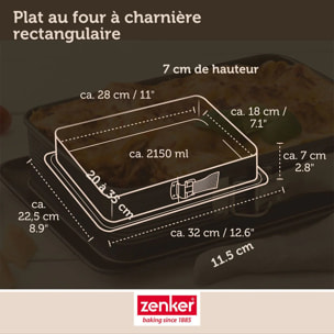 Plat à lasagnes avec charnière 33 x 22,5 Zenker Deluxe