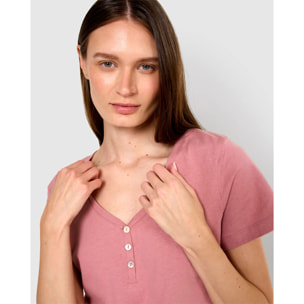 Pijama corto algodón amazonas rosa