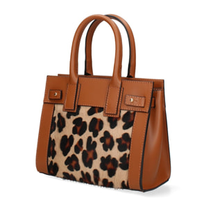 Borsa a mano da donna Made in Italy - Modello Oriana Plus - Vera pelle - 8.5 x 11.5 x 4.0 cm