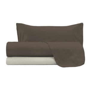 COMPLETO LETTO NATURAL COLOR, 100% COTONE - SINGOLO
