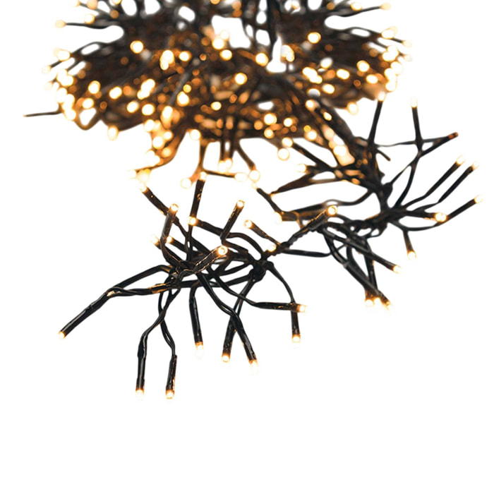 luces de navidad de 3000 luces led blanco cálido con controlador 8 funciones - 21,8 metros