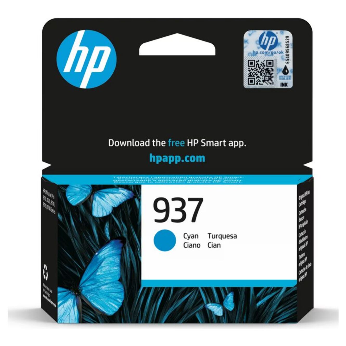 Cartouche d'encre HP Originale 937 Cyan Standard - 6T0J1AE