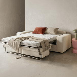 Canapé convertible express 3 places en tissu bouclé - DARIO