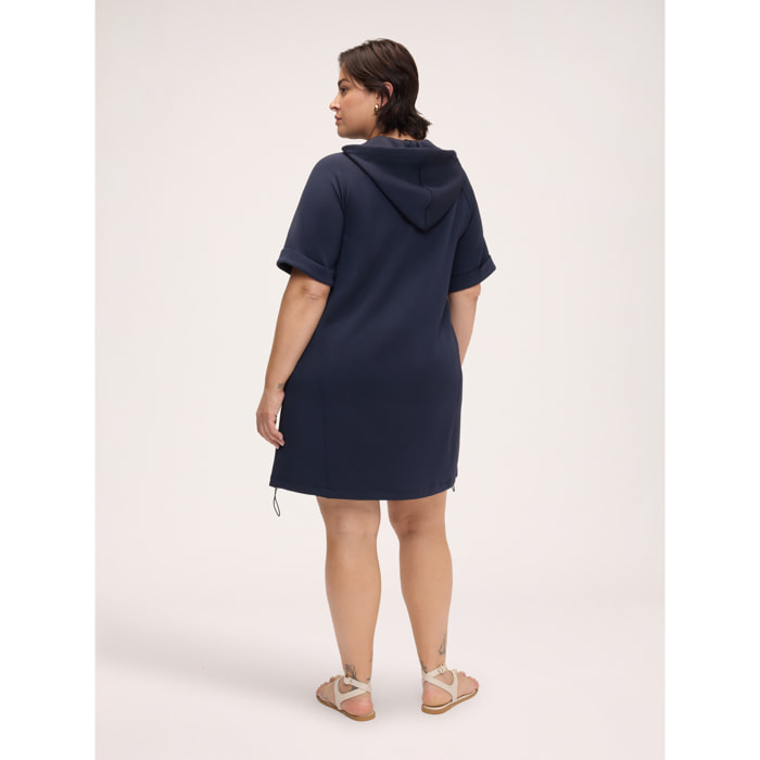 Fiorella Rubino - Vestito corto con cappuccio - Blu