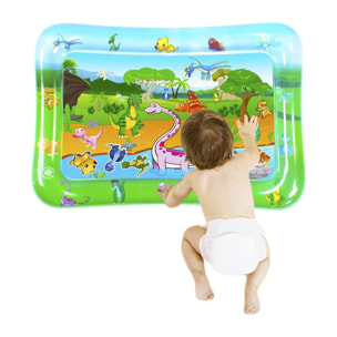 DAM Colchoneta hinchable infantil diseño dinosaurios. 70x50cm. 68x48x20 Cm. Color: Verde