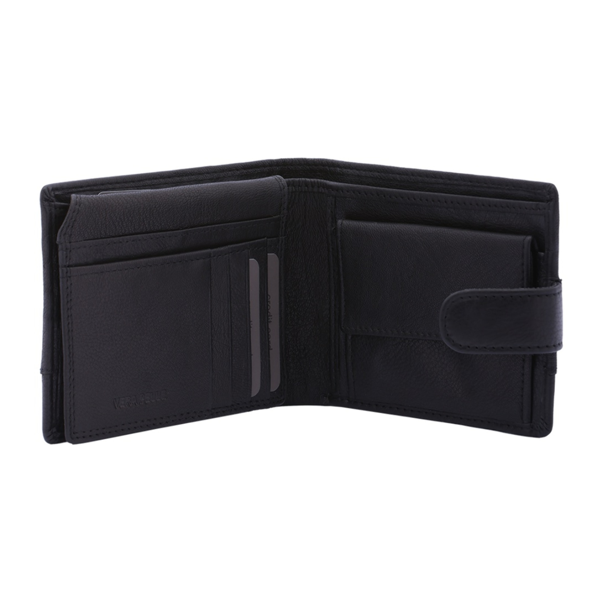 Portafoglio uomo in vera pelle - Modello False - Casual - 10.0 x 12.5 x 2.5 cm