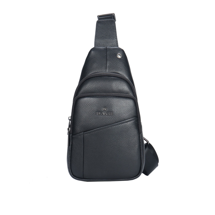 Marsupio uomo vera pelle - Modello False - Casual - 18.0 x 33.0 x 7.0 cm