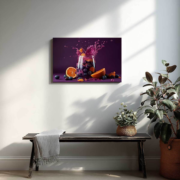 Tableau explosion de fruits violets Toile imprimée