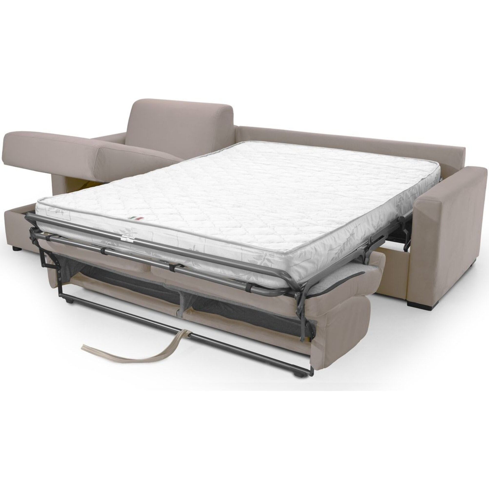 Canapé d'angle convertible express 5 places en velours - PALOMA