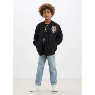 Bomber oversize stampa tigre fronte/retro