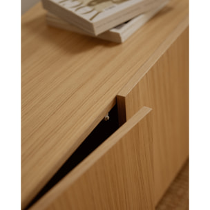 Mueble TV de chapa de madera de roble natural en varias medidas