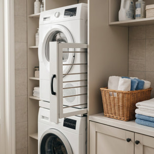 Kit de superposition lave-linge sèche-linge coulissant Fackelmann