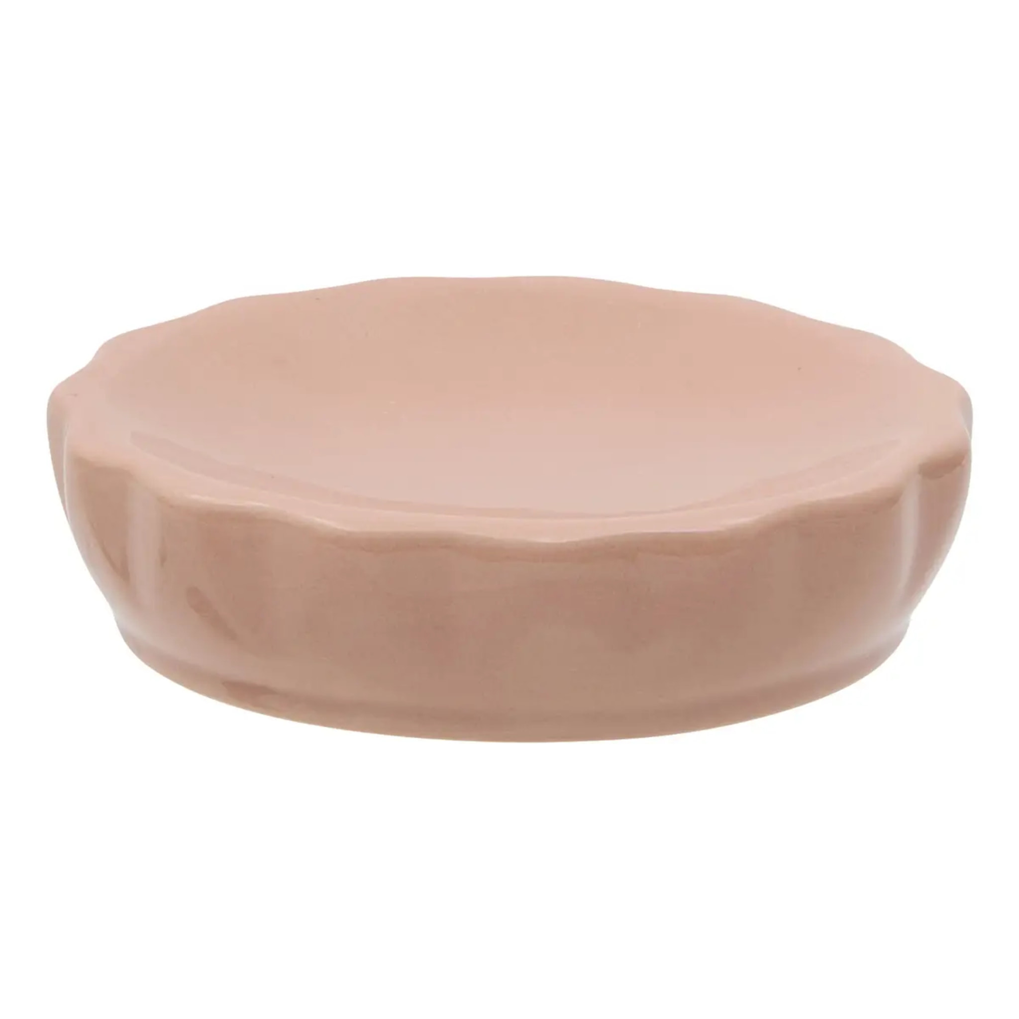 Porte-savon Colorama en céramique D.11cm rose