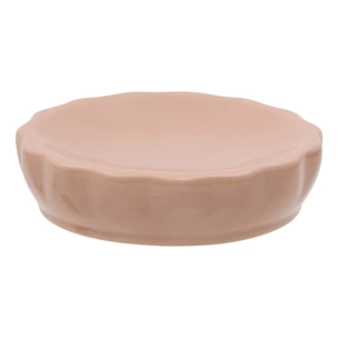 Porte-savon Colorama en céramique D.11cm rose