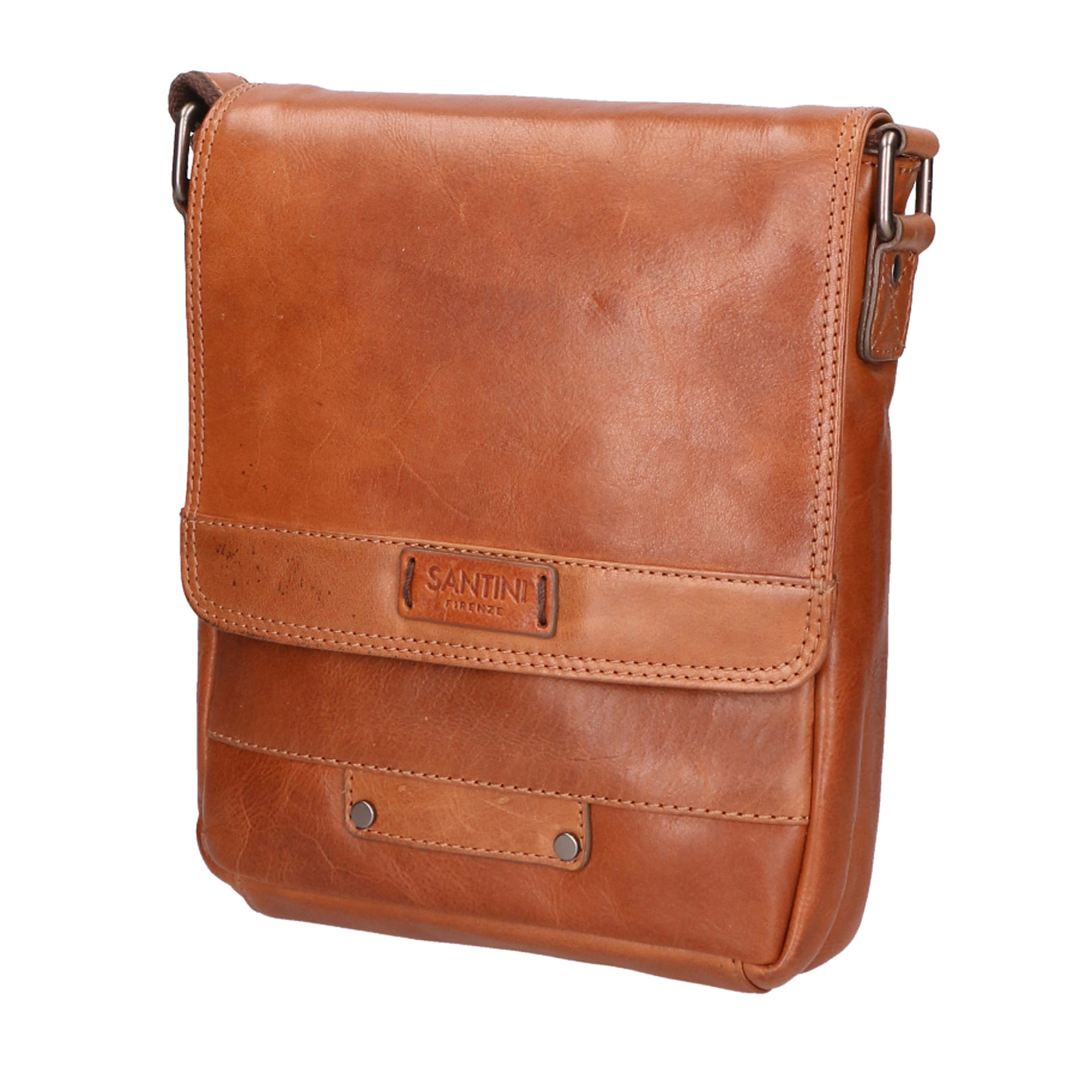 Borsa a tracolla unisex In Vera pelle Made in India 21x25x5 cm