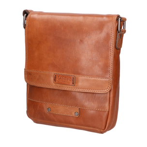 Borsa a tracolla unisex In Vera pelle Made in India 21x25x5 cm